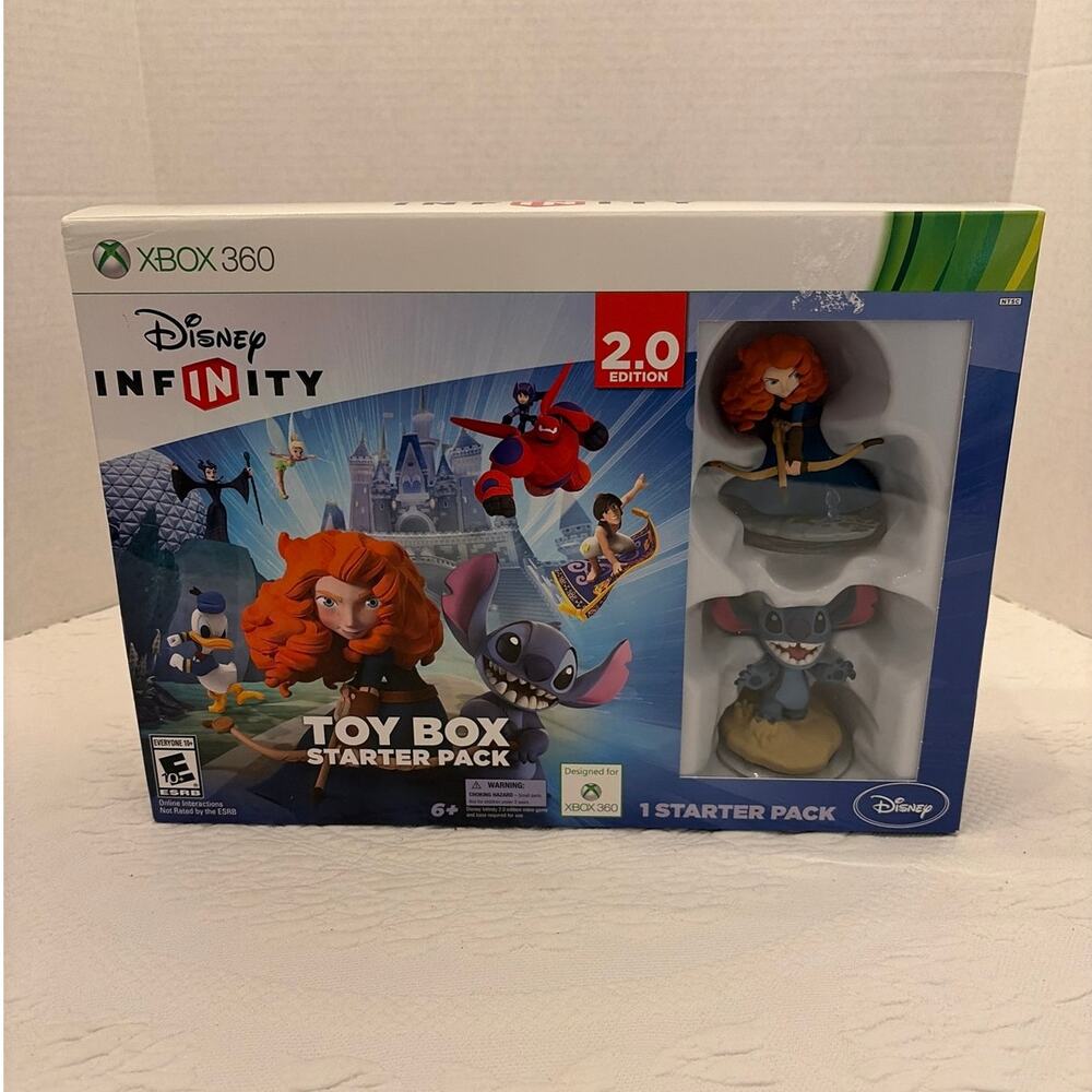 Disney Infinity 2.0 Toy Box Starter Pack Xbox 360 Stitch Merida NEW Sealed